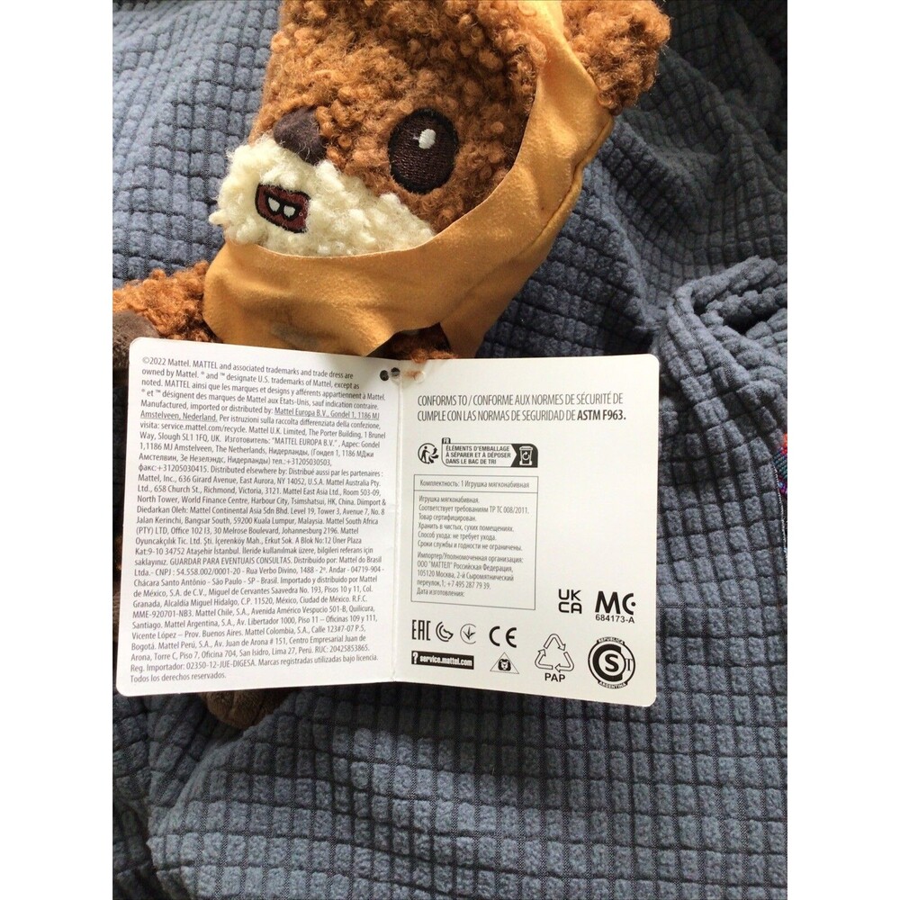 Mattel Star Wars Wicket Ewok Plush Kids 8in Brown GXK23 Sherpa Stuffed Toy - Picture 4 of 8